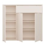 Alice Springs Shoe Cabinet with 3 Doors Push-to-Open & 1 Drawer Push-to-Open in Sand