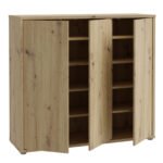 Alice Springs Shoe Cabinet with 3 Doors Push-to-Open