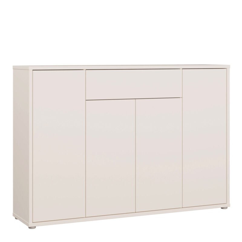 Alice Springs Shoe Cabinet with 4 Doors Push-to-Open & 1 Drawer Push-to-Open in Sand