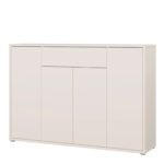 Alice Springs Shoe Cabinet with 4 Doors Push-to-Open & 1 Drawer Push-to-Open in Sand