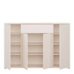 Alice Springs Shoe Cabinet with 4 Doors Push-to-Open & 1 Drawer Push-to-Open in Sand