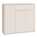 Alice Springs Sideboard with 3 Doors Push-to-Open & 1 Drawer Push-to-Open in Sand