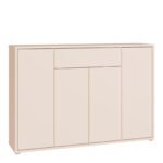 Alice Springs Sideboard with 4 Doors Push-to-Open & 1 Centralised Drawer Push-to-Open in Sand