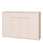 Alice Springs Sideboard with 4 Doors Push-to-Open & 1 Centralised Drawer Push-to-Open in Sand