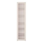 Alice Springs Slim Tall Display Cabinet with 1 Glass Door Push-to-Open & 5 Shelves in Sand