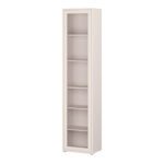 Alice Springs Slim Tall Display Cabinet with 1 Glass Door Push-to-Open & 5 Shelves in Sand