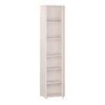 Alice Springs Slim Tall Display Cabinet with 1 Glass Door Push-to-Open & 5 Shelves in Sand
