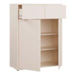 Alice Springs Storage Cabinet with 2 Doors & 2 Drawers with Push-to-Open in Sand