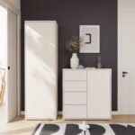 Alice Springs Storage Unit with 4 Drawers & 1 Door with Push-to-Open in Sand