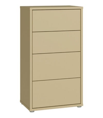 Alice Springs Tall 4 Drawer Chest with Push-to-Open Drawers