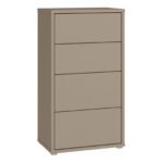 Alice Springs Tall 4 Drawer Chest with Push-to-Open Drawers