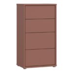 Alice Springs Tall 4 Drawer Chest with Push-to-Open Drawers
