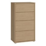 Alice Springs Tall 4 Drawer Chest with Push-to-Open Drawers