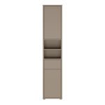 Alice Springs Tall Narrow Bathroom Storage Cabinet with 2 Doors Push-to-Open & 1 Drawer Push-to-Open in Taupe