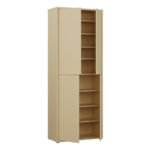 Alice Springs Tall Shoe Cabinet with 4 Doors Push-to-Open
