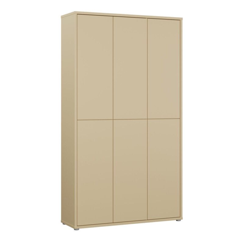 Alice Springs Tall Shoe Cabinet with 6 Doors Push-to-Open