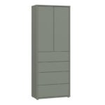 Alice Springs Tall Storage Cabinet with Push-to-Open Doors & 4 Drawers
