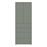 Alice Springs Tall Storage Cabinet with Push-to-Open Doors & 4 Drawers