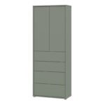 Alice Springs Tall Storage Cabinet with Push-to-Open Doors & 4 Drawers