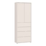 Alice Springs Tall Storage Cabinet with Push-to-Open Doors & 4 Drawers