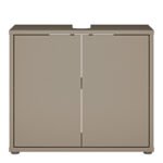 Alice Springs Under Sink Bathroom Cabinet with 2 Doors Push-to-Open in Taupe