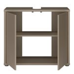 Alice Springs Under Sink Bathroom Cabinet with 2 Doors Push-to-Open in Taupe