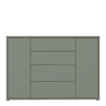 Alice Springs Wide Sideboard with 4 Drawers & 2 Doors with Push-to-Open