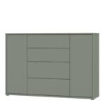 Alice Springs Wide Sideboard with 4 Drawers & 2 Doors with Push-to-Open