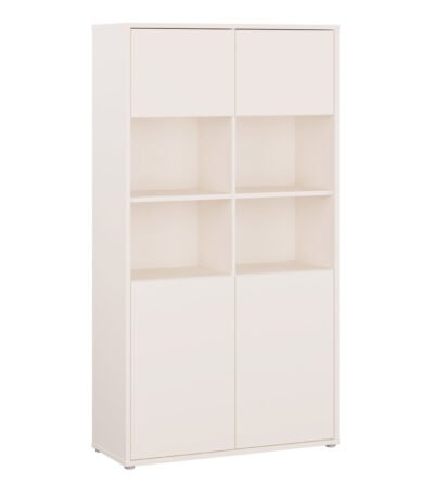Alice Springs Wide Storage Cabinet 4 Doors Push-to-Open & 2 Central Shelves Sand