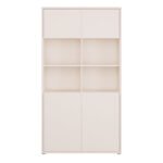 Alice Springs Wide Storage Cabinet 4 Doors Push-to-Open & 2 Central Shelves Sand