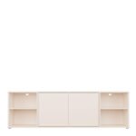 Alice Springs Wide TV Cabinet with 2 Doors Push-to-Open & 2 Open Shelves in Sand