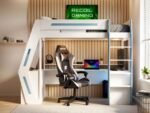 Alister Gaming High Sleeper with Desk & Storage - Image 3