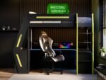 Alister Gaming High Sleeper with Desk & Storage - Image 4