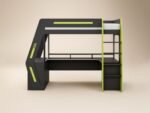 Alister Gaming High Sleeper with Desk & Storage - Image 7