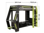 Alister Gaming High Sleeper with Desk & TV Stand - Image 8