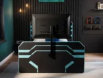 Alister Side Lift TV Ottoman Bed Black & Blue