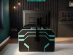 Alister Side Lift TV Ottoman Bed Black & Blue