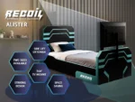 Alister Side Lift TV Ottoman Bed Black & Blue
