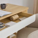 Alpena Office Desk in Oak & Beige