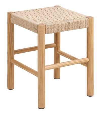 Alvin Weaved Stool in Off White