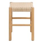 Alvin Weaved Stool in Off White