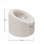 Amari Cream Bouclé Accent Chair - Image 7