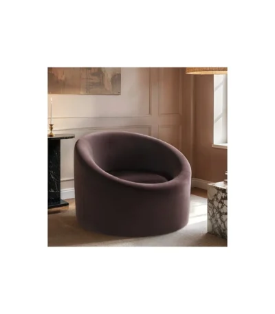 Amari Mocha Velvet Accent Chair