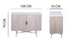 Amiri Marble 2 Door Sideboard - Image 9