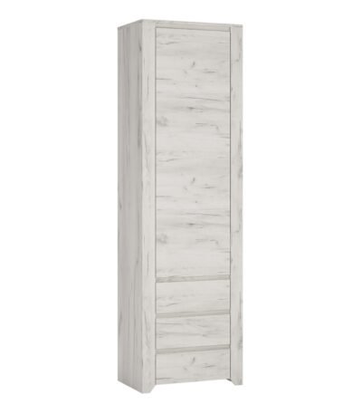Angel Tall Narrow One Door 3 Drawer Narrow Cupboard
