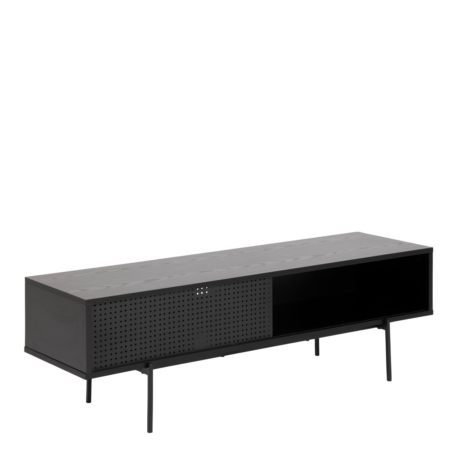 Angus TV Unit with 1 Sliding Door in Black Angus TV Unit with 1 Sliding Door in Black