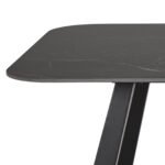 Antalya Dining Table with Black Ceramic Top & Black Metal Base