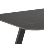 Antalya Dining Table with Black Ceramic Top & Black Metal Base