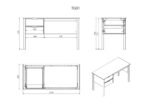 Aponi Desk with Drawers White - Image 5