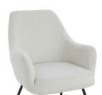 Arran Set of 2 Light Beige Textured Fabric Dining Chairs with Arms